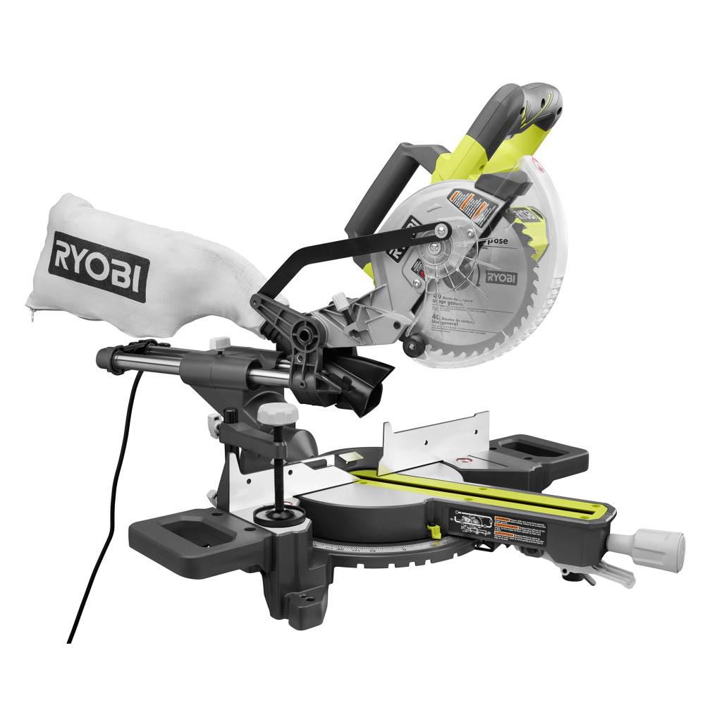 Open Box -  RYOBI 7-1/4 in. Sliding Miter Saw - TSS702