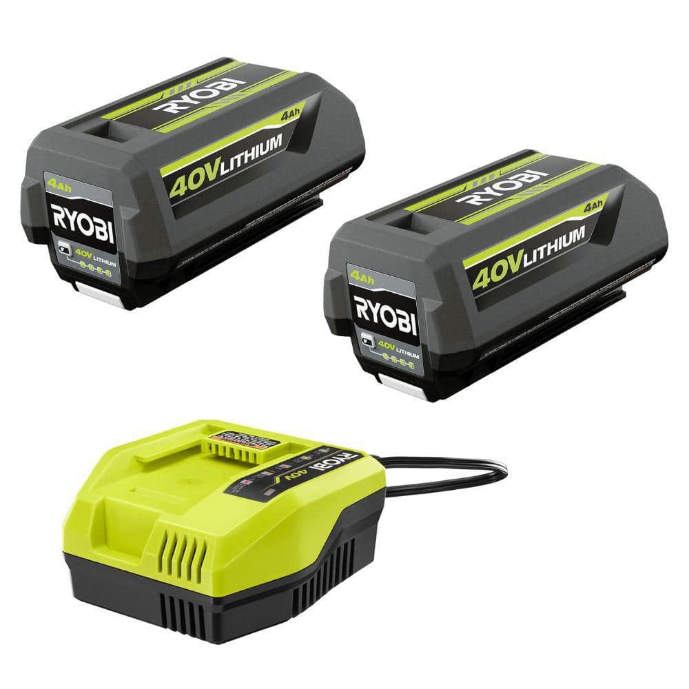 Open Box - 40V Lithium-Ion (2) 4.0 Ah Battery/4A Fast Charger Starter Kit