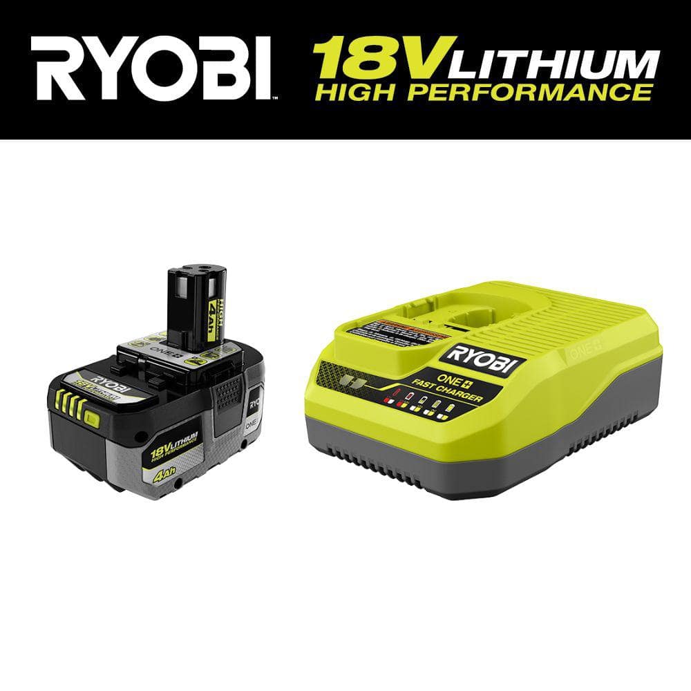 Open Box - RYOBI ONE+ 18V HIGH PERFORMANCE Starter Kit with 4.0 Ah Battery and Charger