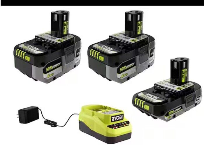 Open Box -  ONE+ 18V Lithium-Ion HIGH PERFORMANCE Starter Kit with 2.0 Ah Battery, (2) 4.0 Ah Batteries, and Charger RYOBIBullseye Deals