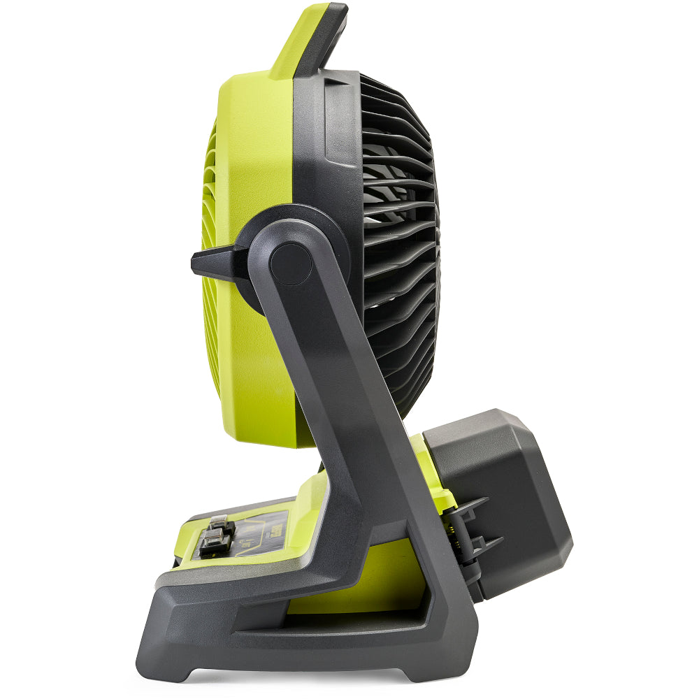 Open Box -  RYOBI 18V ONE+ Cordless 7-1/2 in. Bucket Top Misting Fan (Tool Only)