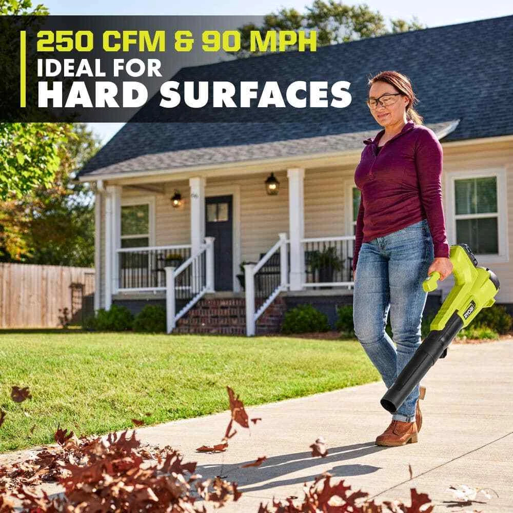 Open Box -  RYOBI ONE+ 18V 90 MPH 250 CFM Cordless Battery Leaf Blower (Tool Only)