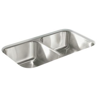 Open Box - Sterling 11406-NA McAllister 32" Double Basin Undermount Stainless Steel Kitchen Sink with SilentShield&reg;