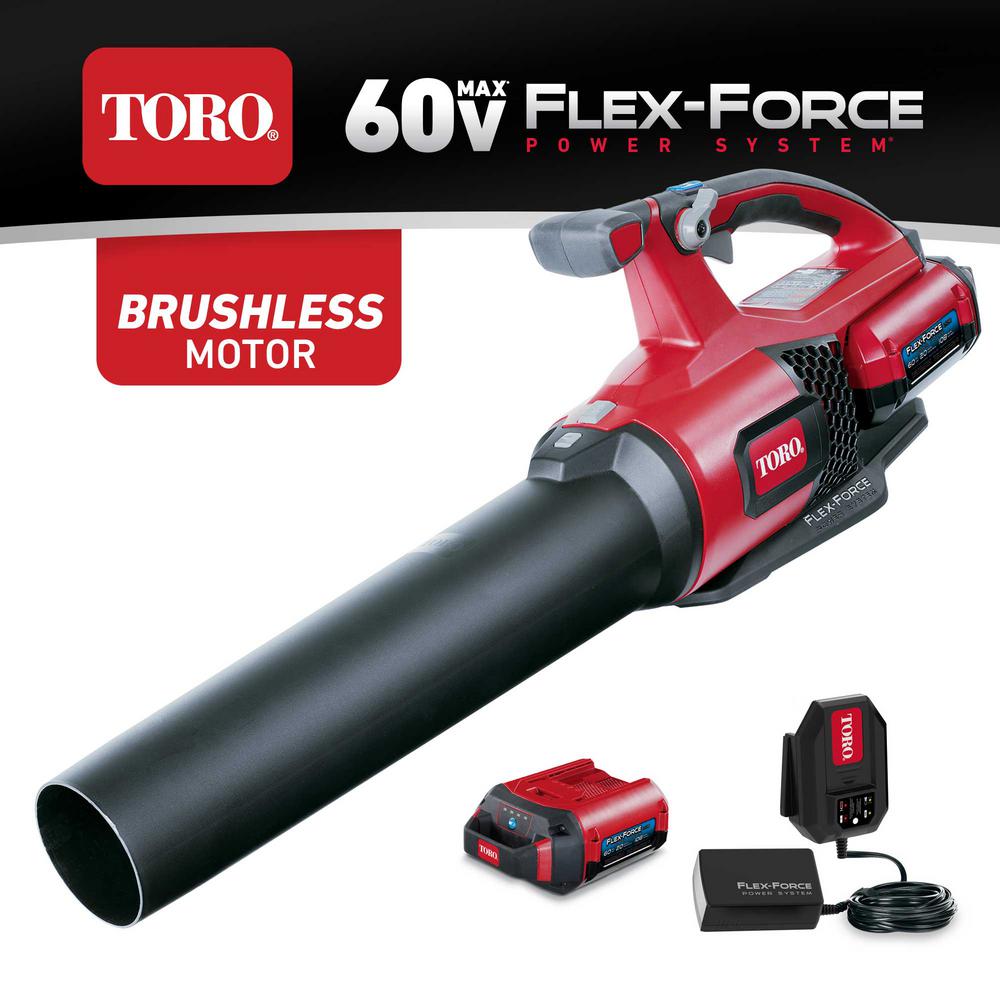 Open Box -  Toro 60-Volt Max Lithium-Ion Brushless Cordless 110 MPH 565 CFM Leaf Blower - 2.0 Ah Battery and Charger Included ToroBullseye Deals