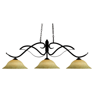 Open Box - Z-Lite 126BRZ-GM16 Phoenix 3 Light Chandelier with Golden Mottle Glass Shade
