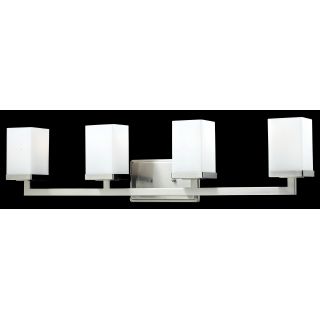 Open Box - Z-Lite 1900-4V Tidal 4 Light Bathroom Vanity Light with Matte Opal Glass Shade