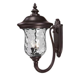 Open Box - Z-Lite 533B-RBRZ Armstrong 3 Light Outdoor Wall Sconce with Clear Water Glass Shade